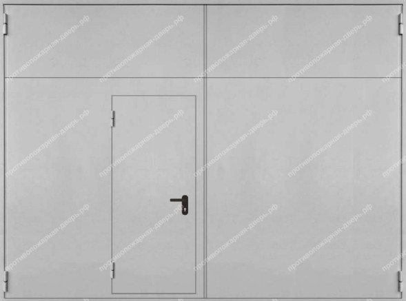 Противопожарные ворота с калиткой (03)